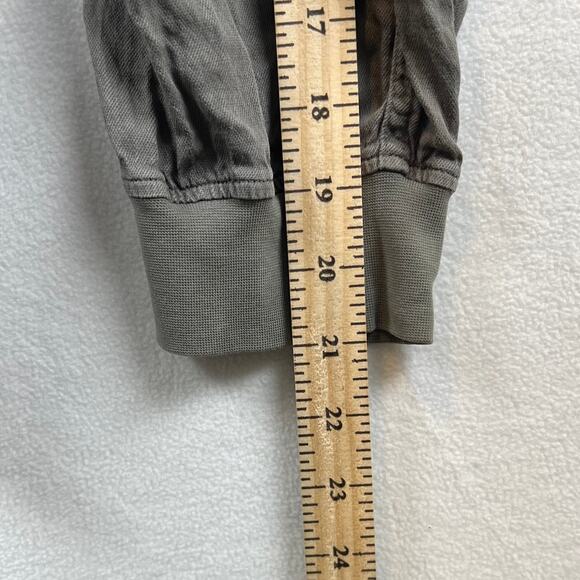 Faherty Arlie Day Jumpsuit Womens Small Surplus Green Long Sleeve Linen Blend - Picture 7 of 8